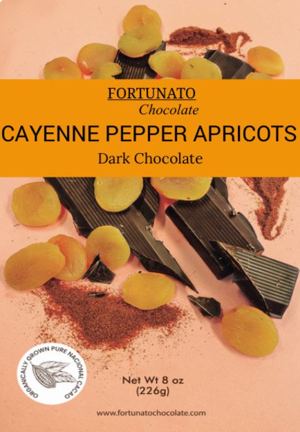 New Fortunato Product: Dark Chocolate Cayenne Apricots
