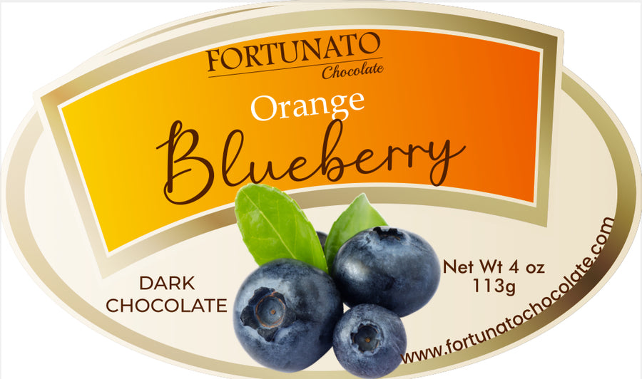 Orange Blueberry Dark Chocolate Bar