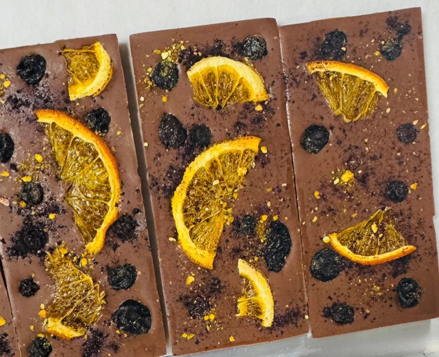 Orange Blueberry Milk Chocolate Bar