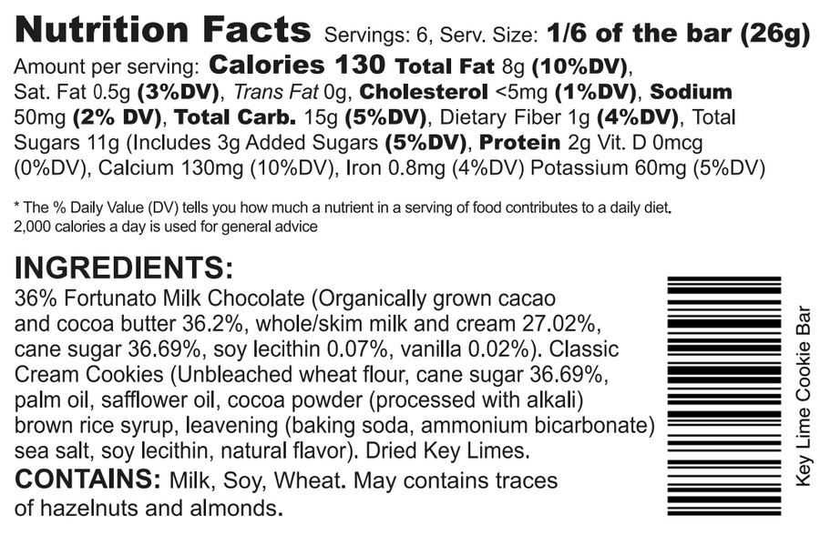 Key Lime Cookie Bar 36% Milk Chocolate