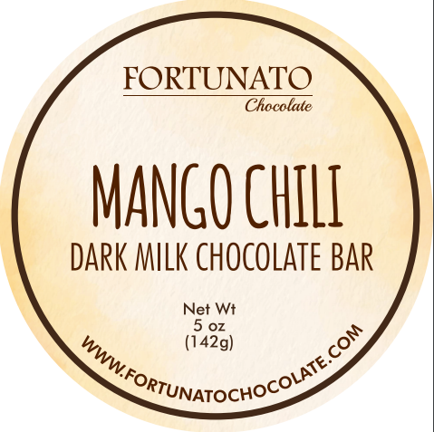 Fortunato Mango Chili 47% Dark Milk Chocolate Bar