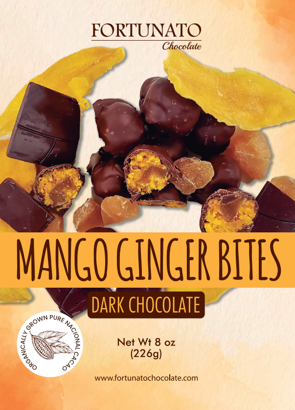 Fortunato Dark Chocolate Mango Ginger Bites